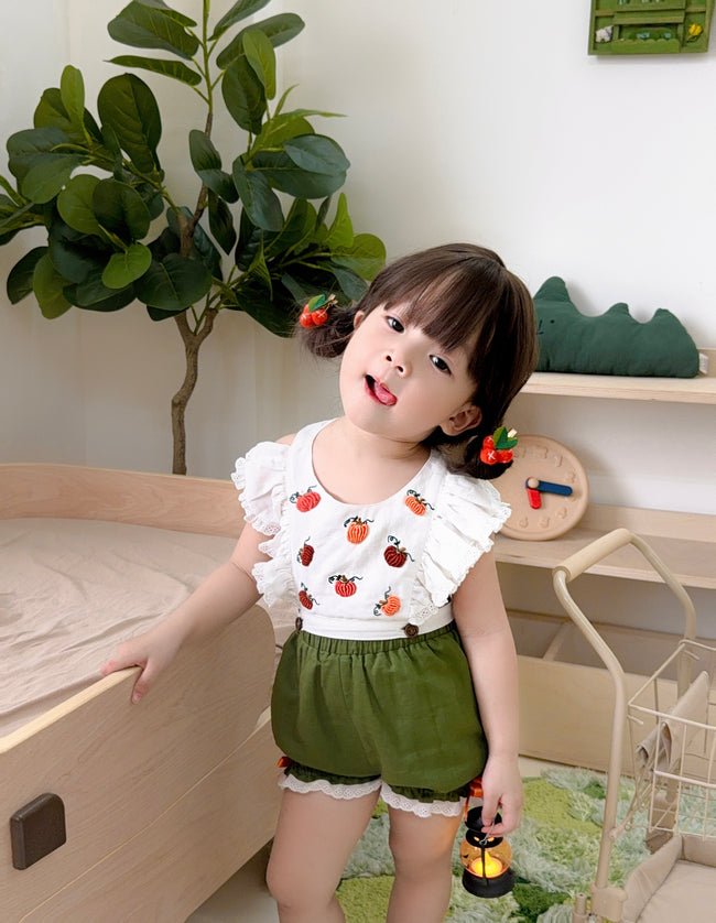 JannyBB handmade embroidery pumpkin & birthday dress set