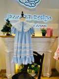 JannyBB Blue Wave Sailor Collar Heirloom Dress