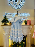 JannyBB Blue Wave Sailor Collar Heirloom Dress