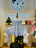 JannyBB Blue Wave Sailor Collar Heirloom Dress