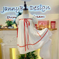 Christmas red ribbon heirloom dress