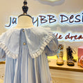 JannyBB Blue Wave Sailor Collar Heirloom Dress