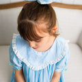 JannyBB Blue Wave Sailor Collar Heirloom Dress