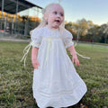 JannyBB Tina's closet White Embroidered Heirloom Dress