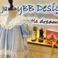 JannyBB Blue Wave Sailor Collar Heirloom Dress
