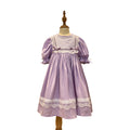 JANNYBB Purple Vintage Bow Heirloom Dress