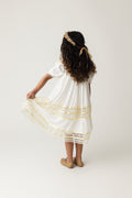 JannyBB Beige Sailor Collar Lace Heirloom Dress