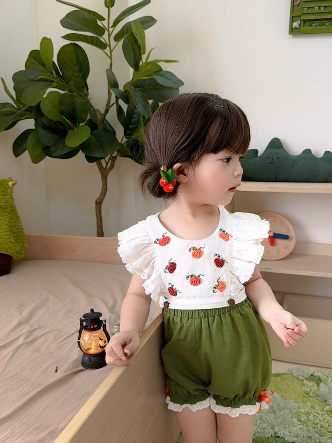 JannyBB handmade embroidery pumpkin & birthday dress set