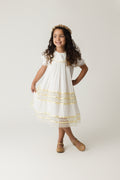 JannyBB Beige Sailor Collar Lace Heirloom Dress