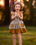 Yellow Rose pinafore dress