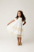 JannyBB Beige Sailor Collar Lace Heirloom Dress