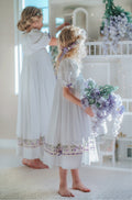 Purple Flower Lover handmade embroidery heirloom dress