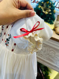 Holly Lover handmade embroidery heirloom dress