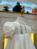 Rosalia handmade embroidery spring heirloom dress