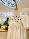 Lavender Lover handmade embroidery heirloom dress
