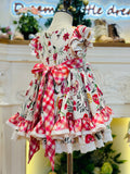 JannyBB Summer Red Floral Print Dress -2024 preorder