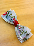 Rosa embroidery lace bow Hair clip