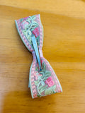 Rosa embroidery lace bow Hair clip