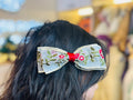 Rosa embroidery lace bow Hair clip