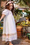 Rosalia handmade embroidery spring heirloom dress