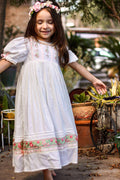 Rosalia handmade embroidery spring heirloom dress