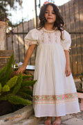 Rosalia handmade embroidery spring heirloom dress