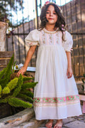 Rosalia handmade embroidery spring heirloom dress