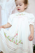 JannyBB Pink Embroidered Heirloom Dress