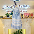 JannyBB Blue Wave Sailor Collar Heirloom Dress