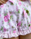 JannyBB Spring Pink Floral Petticoat dress+romper set