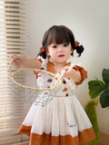 JannyBB handmade embroidery pumpkin & birthday dress set