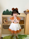 JannyBB handmade embroidery pumpkin & birthday dress set