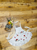 JannyBB Sweet Forest handmade mushrooms embroidered baby bib baby girl pinafore