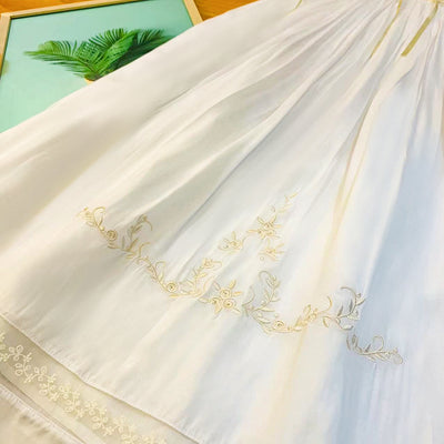 JannyBB Tina's closet White Embroidered Heirloom Dress