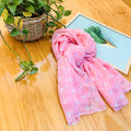 JannyBB Scarfs for Women Lightweight Fashion Print Women Cotton Wrap Large Shawl Scarf