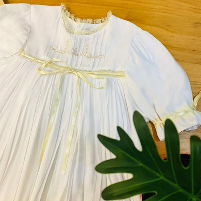 JannyBB Tina's closet White Embroidered Heirloom Dress