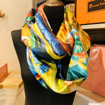 JannyBB Scarfs for Women Lightweight Fashion Print Women Cotton Wrap Large Shawl Scarf