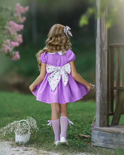 JannyBB Violet handmade Embroidered Dress