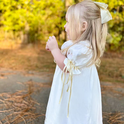 JannyBB Tina's closet White Embroidered Heirloom Dress