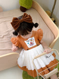 JannyBB handmade embroidery pumpkin & birthday dress set