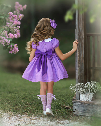 JannyBB Violet handmade Embroidered Dress