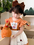 JannyBB handmade embroidery pumpkin & birthday dress set