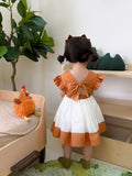 JannyBB handmade embroidery pumpkin & birthday dress set