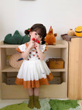 JannyBB handmade embroidery pumpkin & birthday dress set