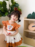 JannyBB handmade embroidery pumpkin & birthday dress set