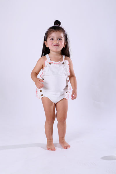 JannyBB White baby Romper (2pcs rompers for one order)