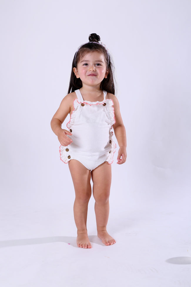 JannyBB White baby Romper (2pcs rompers for one order)