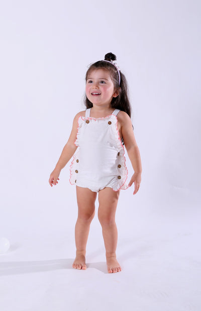 JannyBB White baby Romper (2pcs rompers for one order)