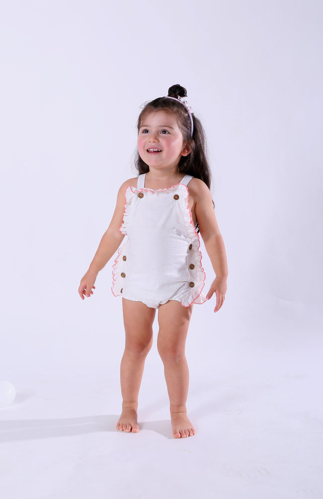 JannyBB White baby Romper (2pcs rompers for one order)