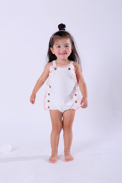 JannyBB White baby Romper (2pcs rompers for one order)